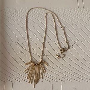 Gold Fringe Pendant Necklace - Women Jewelry
